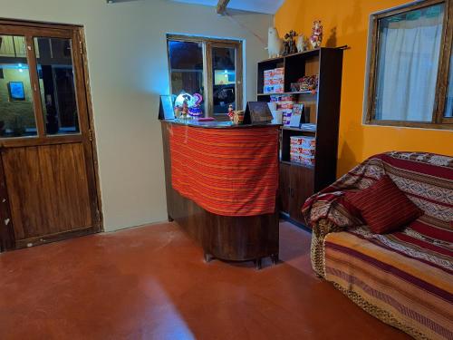 Χώρος καθιστικού στο Hostal Pampa Wasi