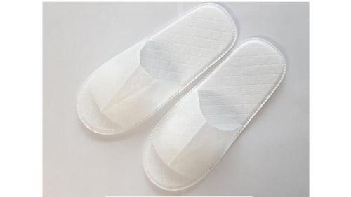 a close up of two white feathers on a white surface at Place Hotel Ascot in Kumamoto