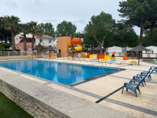 Chalet near French Coast with Pool & Slide