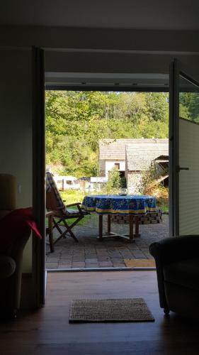 Χώρος καθιστικού στο Ferienwohnung Zahn