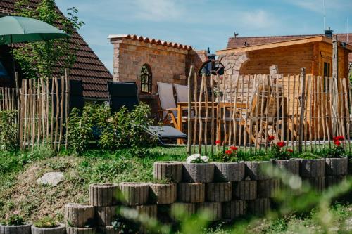 Un jardín fuera de Ferienwohnung am Weinberg