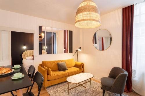 Χώρος καθιστικού στο La Belle Edith - Appt au cœur de Rennes