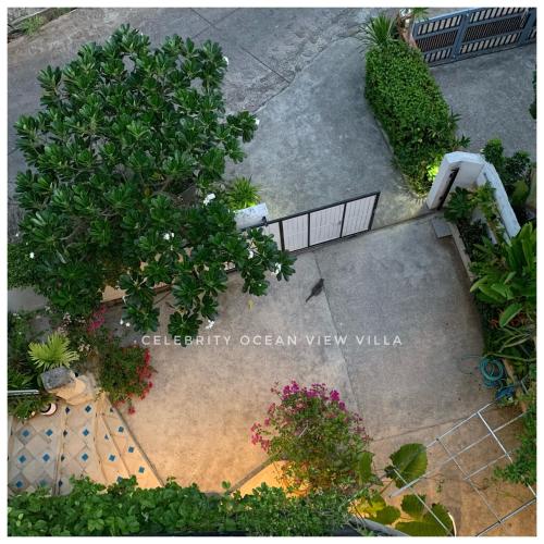 an overhead view of a garden with plants and trees at Celebrity Ocean View Villa Samui in Bang Rak Beach