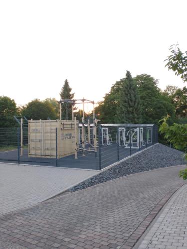 a playground in a park with at Immensee in Ronshausen