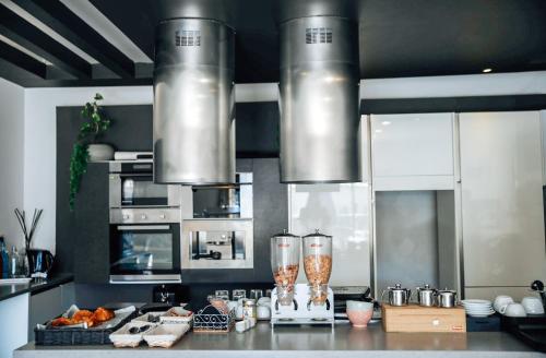 Nhà bếp/bếp nhỏ tại Auberge les Galets