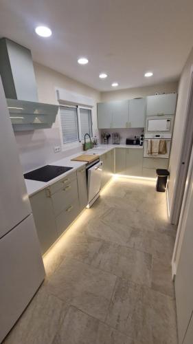 Dapur atau dapur kecil di Beachfront vila