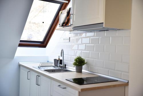 Kuchyň nebo kuchyňský kout v ubytování Roomstore Studio Apartments