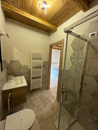 Koupelna v ubytování B&B Orto Pulcino