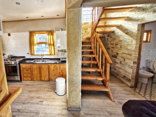 Кухня или мини-кухня в Casa Refúgio Patagonia
