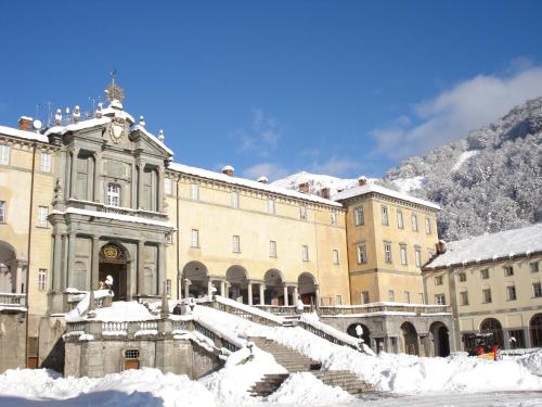 Santuario di Oropa v zimě