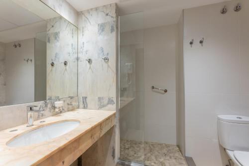 Koupelna v ubytování Hotel Casanova