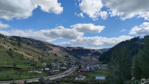a small town in a valley with a road at Casa Ana in Bistra