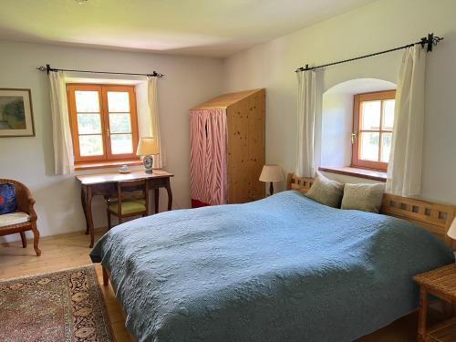 Letto o letti in una camera di Ferienhaus Malterlehen