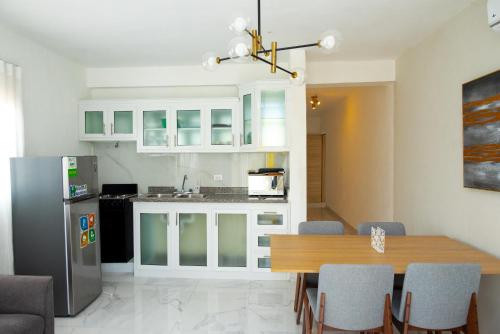 Kuchyň nebo kuchyňský kout v ubytování Apartahotel Señorial