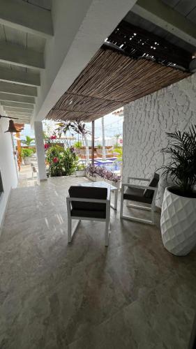 Balkón nebo terasa v ubytování Wala beach club
