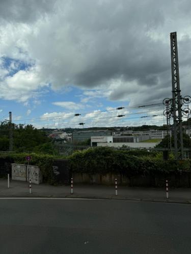 a view of a street with a building in the background at Cozy Apartment Wolke in Wuppertal