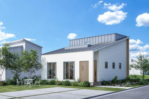 a rendering of a house with a garage at Villa Fuji-nishiki in Fujikawaguchiko