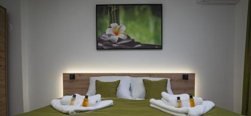 Cama o camas de una habitación en Inaya Apartman Free Parking
