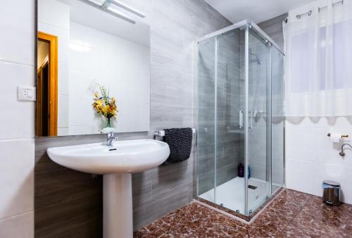 Koupelna v ubytování Alojamiento Santa Ana