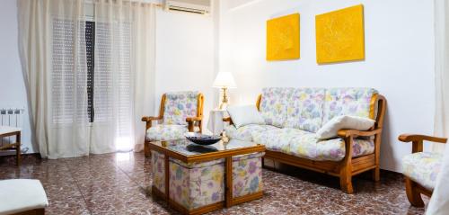 Posezení v ubytování Alojamiento Santa Ana