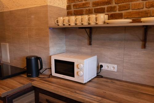 Kuchyň nebo kuchyňský kout v ubytování Hostel ViktoryHome