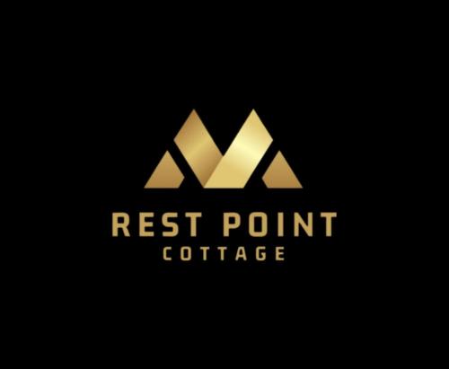 a logo for a rest point coffee company at Rest point cottage Kazbegi in Stepantsminda