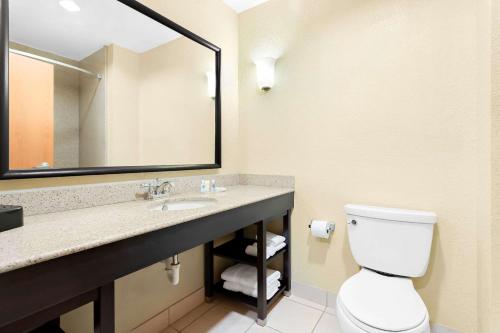 Bilik mandi di Comfort Suites Tampa Airport North