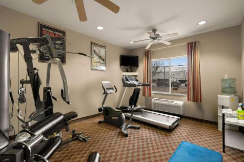 a fitness room with a gym with exercise equipment at Comfort Inn Ogden near Event Center in Ogden