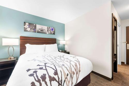 Cama o camas de una habitación en Sleep Inn & Suites Pigeon Forge Downtown