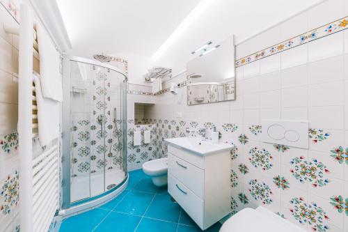 Koupelna v ubytování B&B IL CORTILE