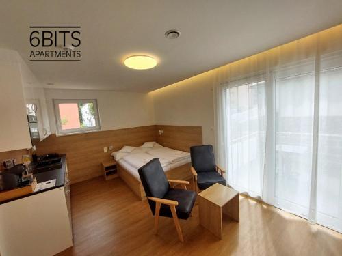 Posezení v ubytování 6bits Apartments