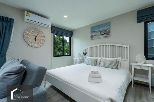 Katil atau katil-katil dalam bilik di Cozy Studio Apartment E414