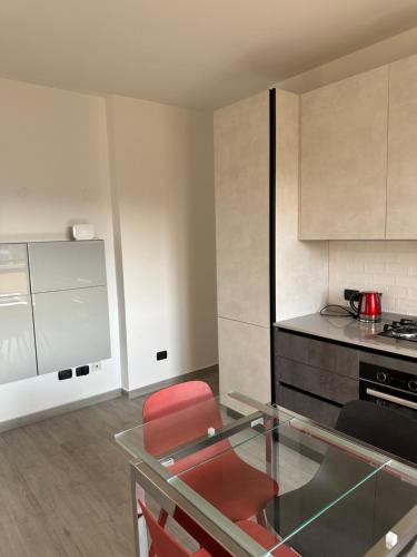 Dapur atau dapur kecil di Deluxe Comfortable suite with balconie