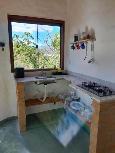 Dapur atau dapur kecil di Sítio Embaú