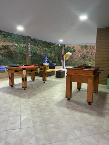 Biliár nebo kulečník v ubytování Pousada Recanto da Serra Domingos Martins