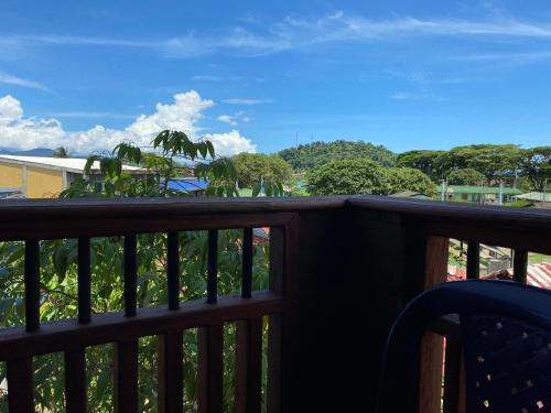 a view from the balcony of a house at Petra Hotel in Nuquí