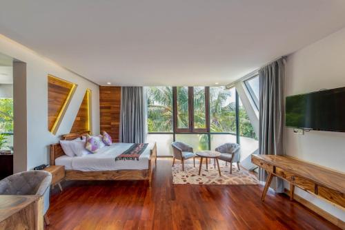 TV a/nebo společenská místnost v ubytování Villa Eternal - luxurious private pool villa
