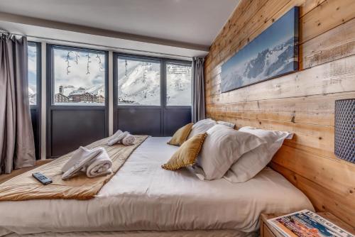 Posteľ alebo postele v izbe v ubytovaní Résidence Palafour - Appartements «Palafour Lodges» MAE-0184