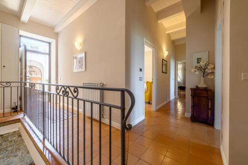 a hallway with a staircase in a home at Palazzo Gargano in Prignano Cilento