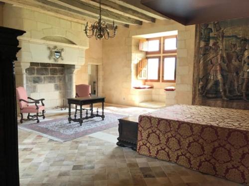 Posezení v ubytování Chateau Manoir de Chandoiseau