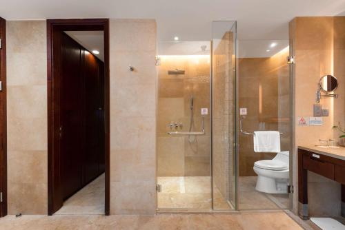 Ένα μπάνιο στο Wyndham Putian Downtown