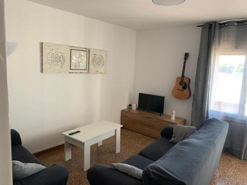 Χώρος καθιστικού στο Amplio ático con terraza y vistas