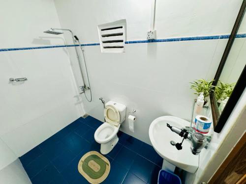 a bathroom with a toilet and a sink at Will Guest Homestay in Ella