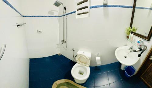 a bathroom with a toilet and a sink at Will Guest Homestay in Ella