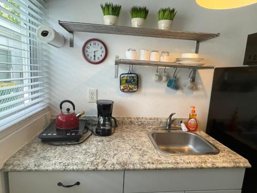 Η κουζίνα ή μικρή κουζίνα στο Private Studio blocks from Coconut Grove