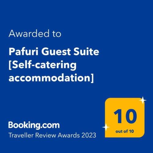 a yellow sign that reads permit guest suite i self catering accommodation at ZUCH Accommodation at Pafuri Self Catering - Guest Suite in Polokwane