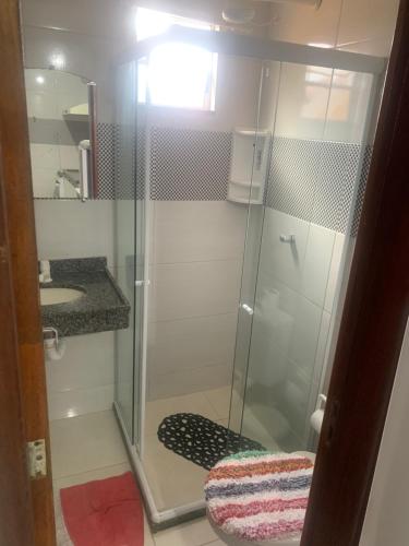 Koupelna v ubytování Pousada dos amigos