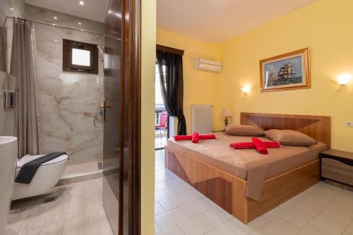 Koupelna v ubytování Hotel Petunia