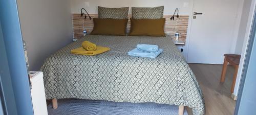 Postel nebo postele na pokoji v ubytování Du Côté de Chez Paule, chambre avec entrée indépendante et salle d'eau privative