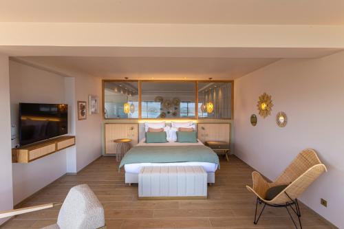 Hotel Riva Beachにあるベッド